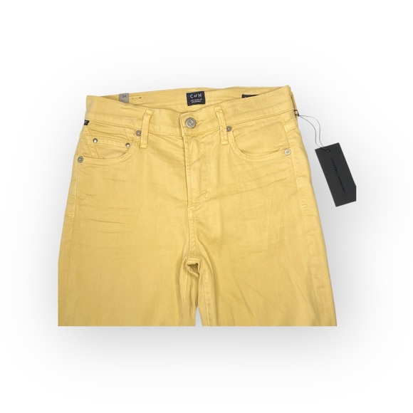 new Posh Citizens of Humanity ★ Crop Lightweight Denim Jeans ★ Zesty Yellow ★ 24 - Picture 10 of 16